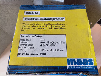 Reproduktor Maas DKLS-15 (voděodolný, tlakový) - 3