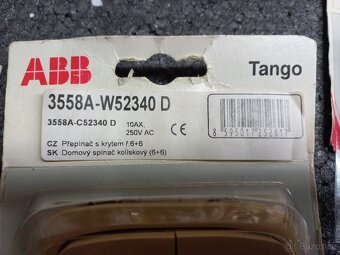 Prodám kryty dvojvypínače ABB tango - 3