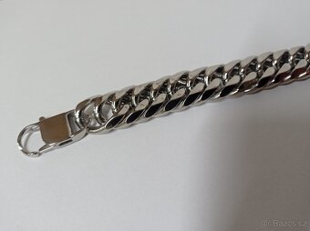 NOVÝ robustní pánský náhrdelník CUBAN Silver steel š. 16 mm - 3