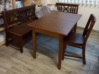 rohový jídelní dřevěný set z bukového dřeva Berlin - 3