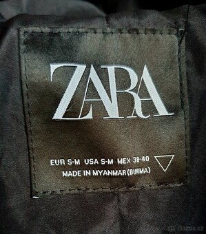 Dámský černý kabát kožíšek ZARA - 3