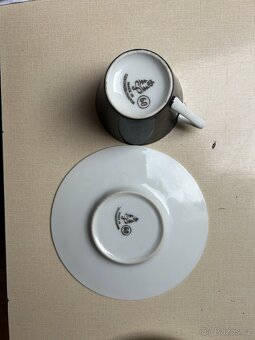 Černobílá sada hrnky a podšálky - 3