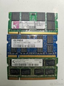DDR2 RAM PAMĚŤ SO-DIMM DO NOTEBOOKU  512MB, 1GB, 2GB - 3