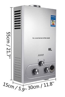 Kempingový průtokový ohřívač vody (6l/min - 18l/min) - 3