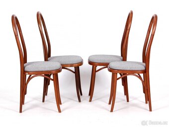 4x jídelní židle TON s vysokým opěradlem, TOP stav. - 3