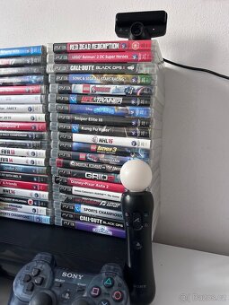 PlayStation 3 + 2 Ovladače + Move + Kamera VR - 3