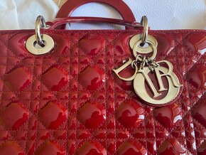 Kabelka Lady Dior Burgundy, kůže, limited - 3