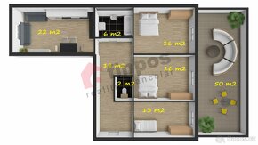 Exkluzivní nabídka pronájmu bytu 93 m2 + 50 m2 terasa ve Vot - 3