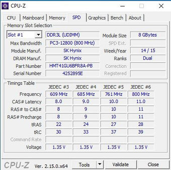 16GB DDR3 DIMM 2x8GB 2Rx8 PC3L-12800U - 3
