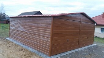 Plechová garáž 6x6m - 3