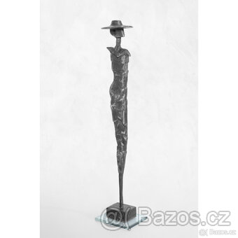 Kolekce 5 dívek - sada cínových soch dekorace kov - 3