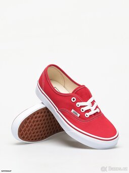 Červené tenisky boty Vans TOP stav, vel. 41 - 3