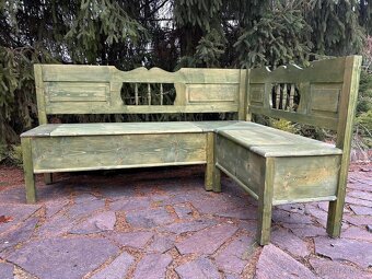 Rohová vidiecka lavica - L40 - 3