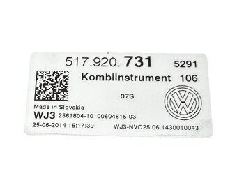 Budíky naftové 517920731 VW Golf 7 Sportsvan r.v. 2015 - 3