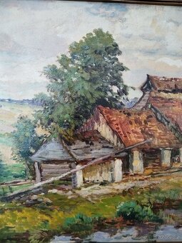 obraz CHALUPA S RYBNÍČKEM, olej, sign. Z. Nemastil - 3