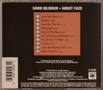 CD David Gilmour: About Face - 3