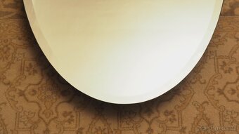 Zrcadlo oválné 100 x 60 cm s fazetou. - 3