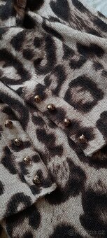 Warehouse leopardí úpletové šaty - 3