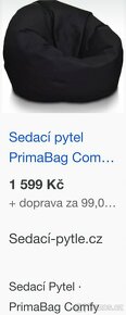 Černý sedací pytel - 3