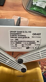 Elektrický kráječ, NĚMECKÉ značky Graef UNA 9 - 3