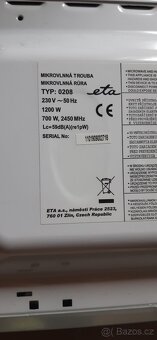 Mikrovlnná trouba bílá ETA TYP 0208 - 3