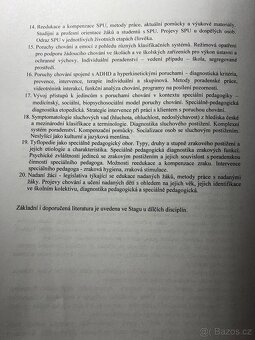 Speciální pedagogika - státnicové otázky + kniha (etopedie) - 3