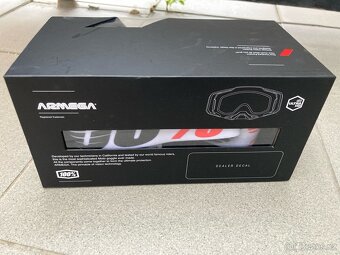 motokrosové brýle 100% ARMEGA Lightsaber – červené chrom - 3