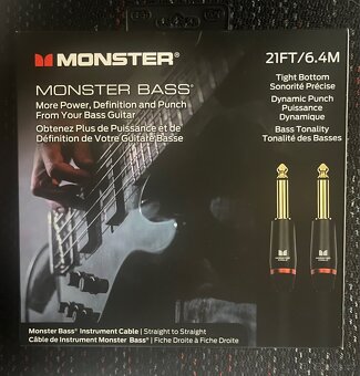 nový basový kabel Monster 6,4m - 3
