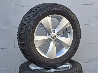 Zimní orig alu kola Škoda Kodiaq 215/65/17 vzorek 7,5mm - 3