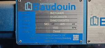 Diesel elektrocentrála 450 kVA GRUPEL / BAUDOUIN – NOVÁ – 20 - 3