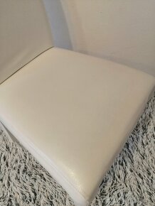 Židle Jídelní bílá koženka - 3