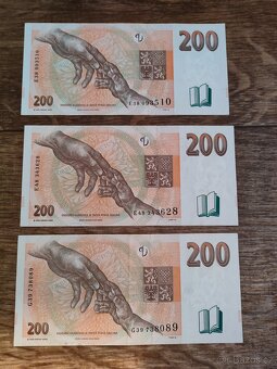Bankovky 200 Kč tenký prouzek - 3