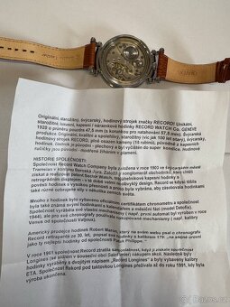 Hodinky Record Watch Co. Geneve - 3