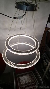 Led lustr 2 kruhy - prsteny - 3