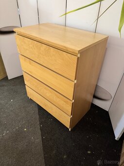 Hezká 4 šuplíková komoda IKEA MALM bříza - 3