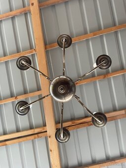 Mosazný šestiramenný lustr. - 3