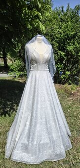 NOVÉ elegantní svatební šaty TŘPYTIVÉ - 3