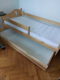 Dětská postel z masivu s úložným prostorem 160 x 80 cm - 3