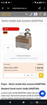 Noční stolky 2ks sonoma/bílá - NOVÉ - 3
