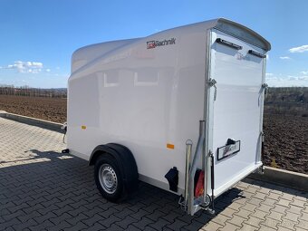 Aerodynamický přívěs DEBON Cargo 1300, BÍLÝ, boční dveře - 3