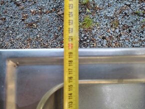 nerezový trojdřez, police na gastro nádoby, dvojdřez - 3