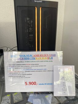 HERNÍ STOLNÍ PC/AMD RYZEN 3/SSD 240GB/HDD 1TB/RAM 8GB/RGB - 3