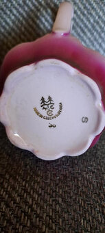 Hrnečky růžový porcelán Nová cena 280,- - 3