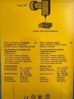 Prodám LNB čidlo pro digitální satelitní příjem, nové - 3