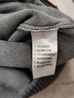 Šedý bavlněný svetr vel. XL, pánský - 3