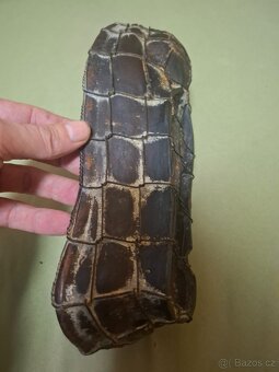 Starožitná hliněná pletená forma miminko - 3