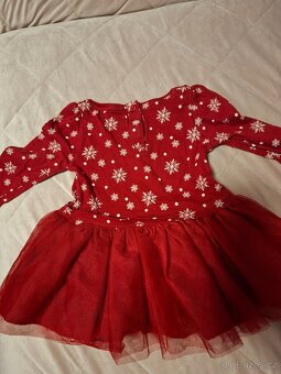 1x nošené vánoční šatičky (1- 4 měsíce) - 3