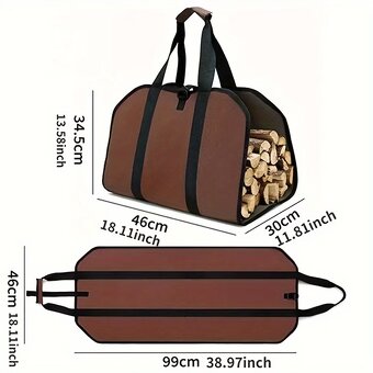 Taška na přenášení dřeva ke krbu - 3