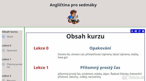 Angličtina pro školáky: online kurs - 3