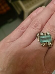 Prsten se Smaragdem a diamanty - 3